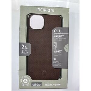 Incipio Apple iPhone 15 Plus/iPhone 14 Plus Protective Case-Brown Faux Leather